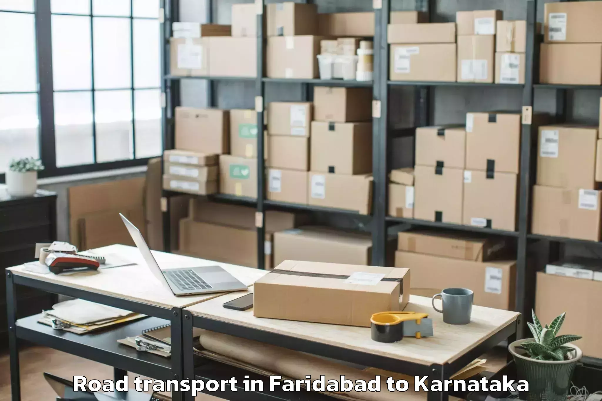 Affordable Faridabad to Honnali Road Transport